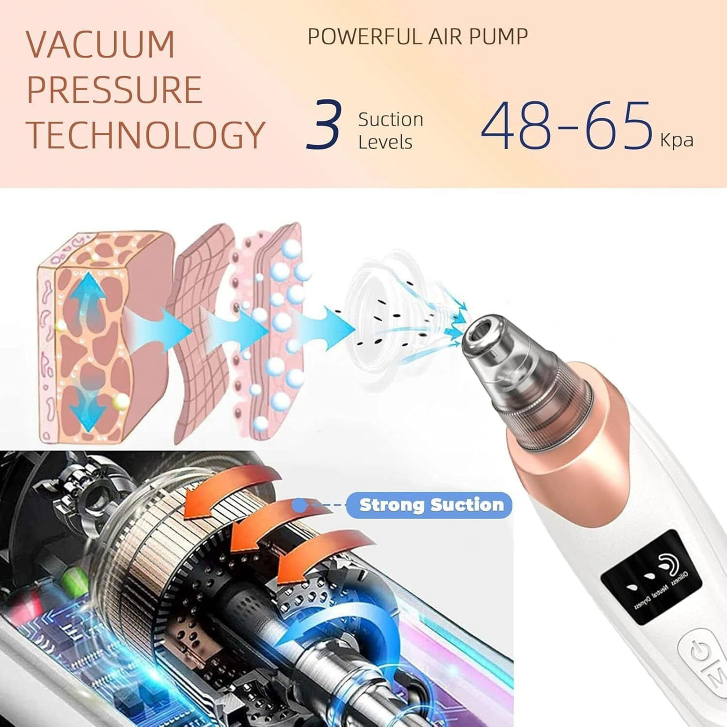 Image of Vibelux Plastic Blackhead Remover Vacuum Suction Device