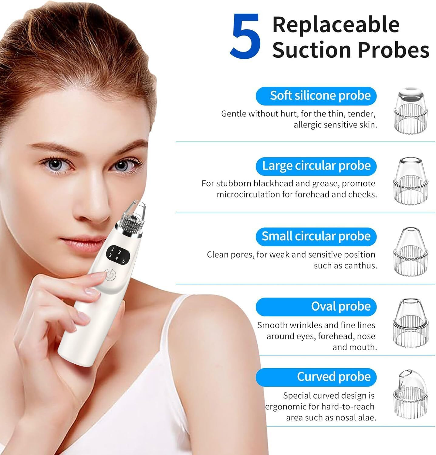 Image of DOCOSS Polymer Blackhead Remover Vacuum Suction Device