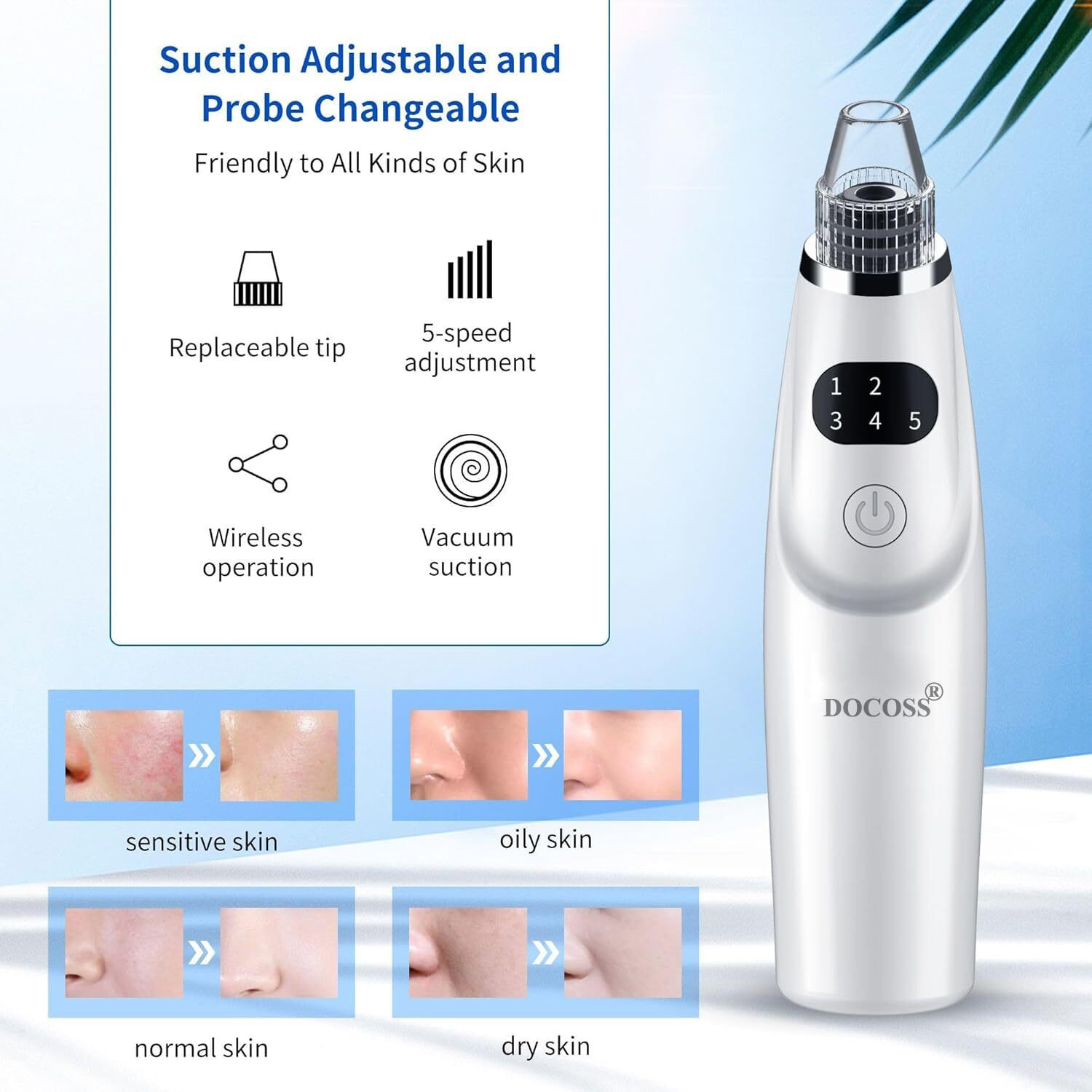 Image of DOCOSS Polymer Blackhead Remover Vacuum Suction Device