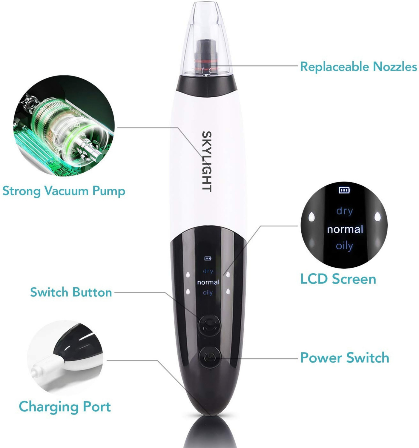 Image of Skylight Plastic Blackhead Remover Vacuum Suction Device