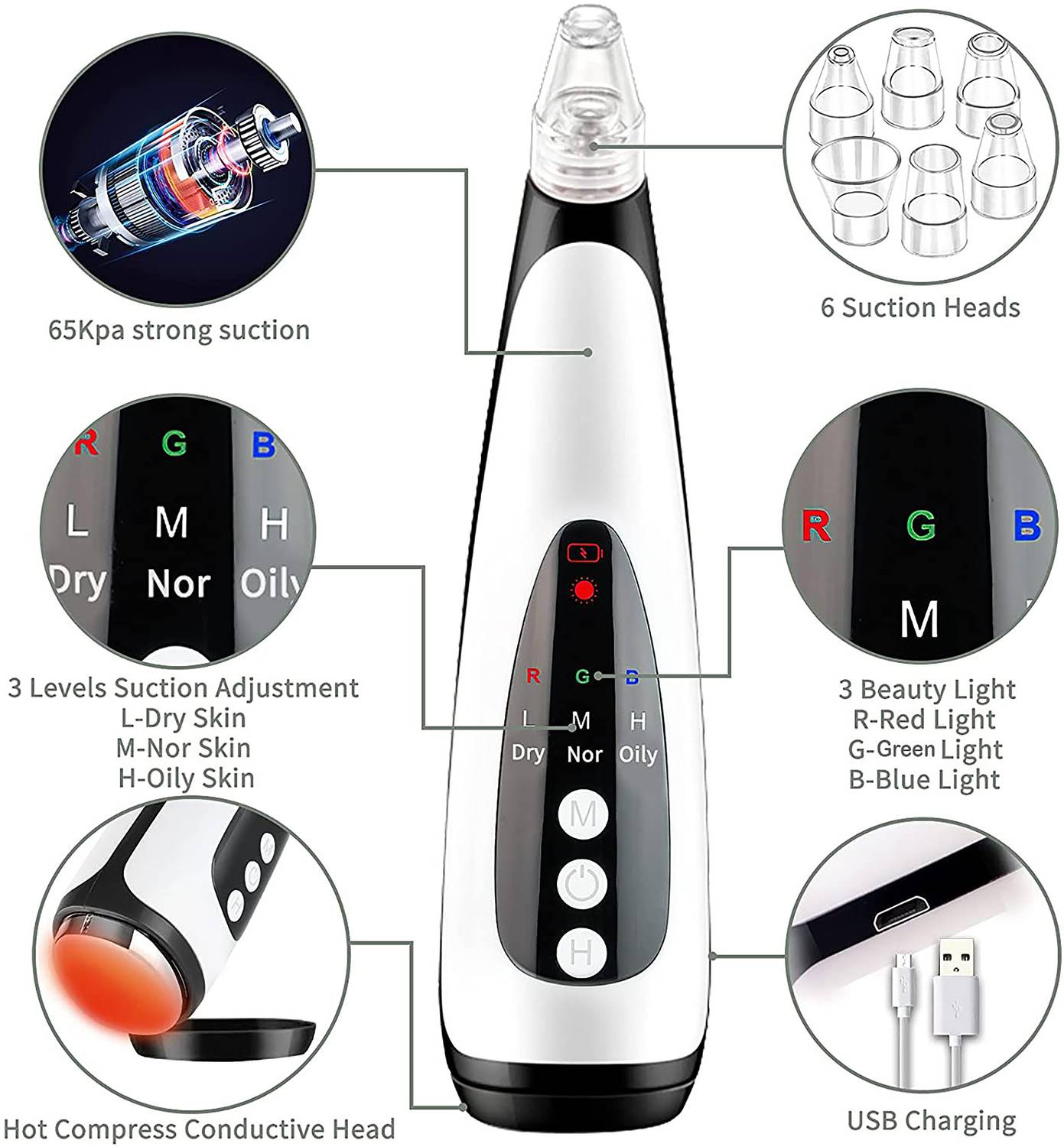 ClothyDeal Blackhead Remover Vacuum Suction Device - Image 4