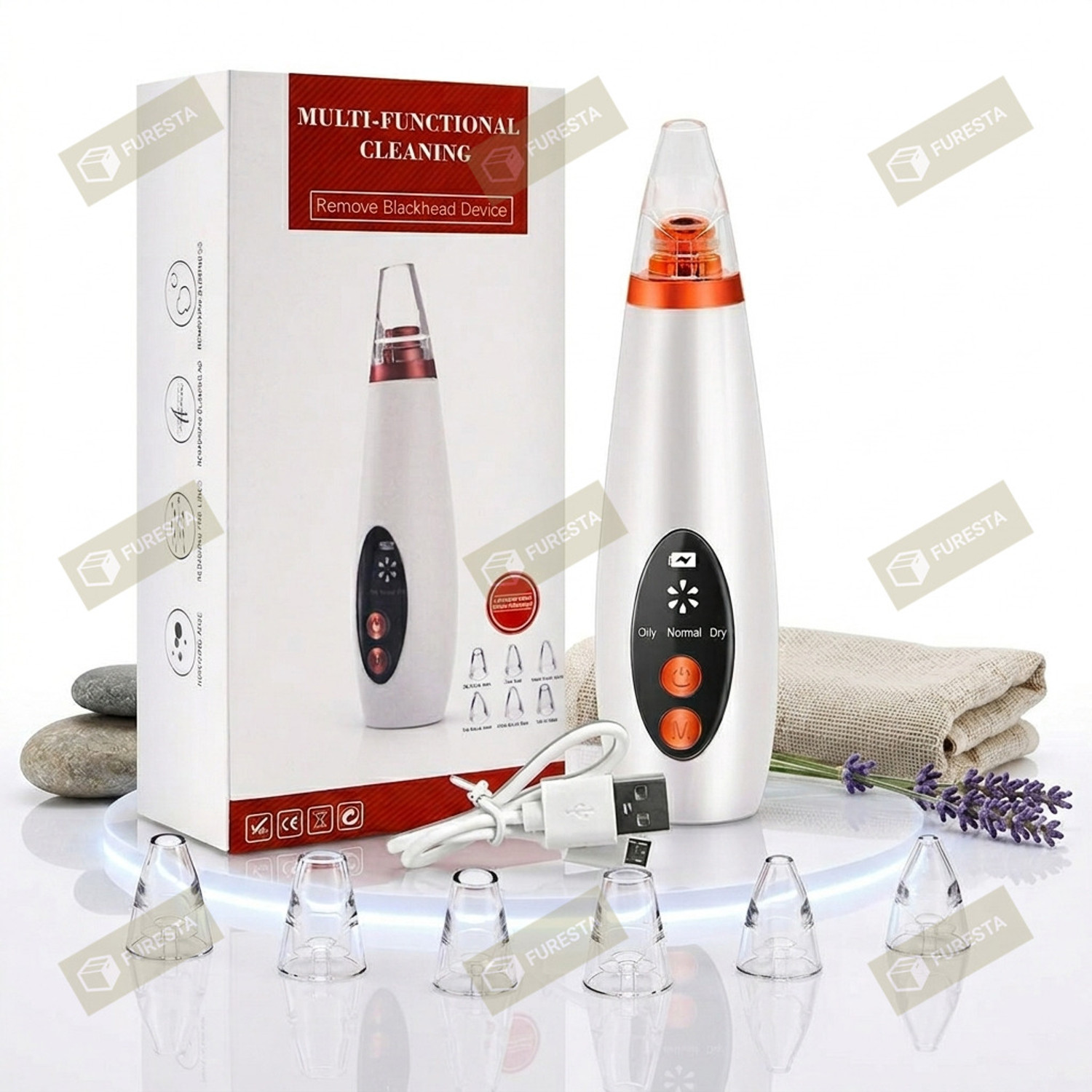 Image of FURESTA Plastic Blackhead Remover Vacuum Suction Device