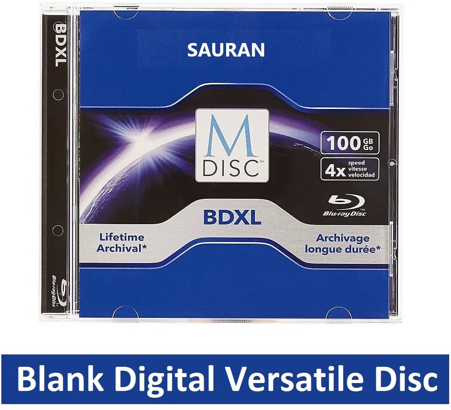 Sauran Blu-ray Rewritable Blank Digital Versatile Disc DVD 100 GB