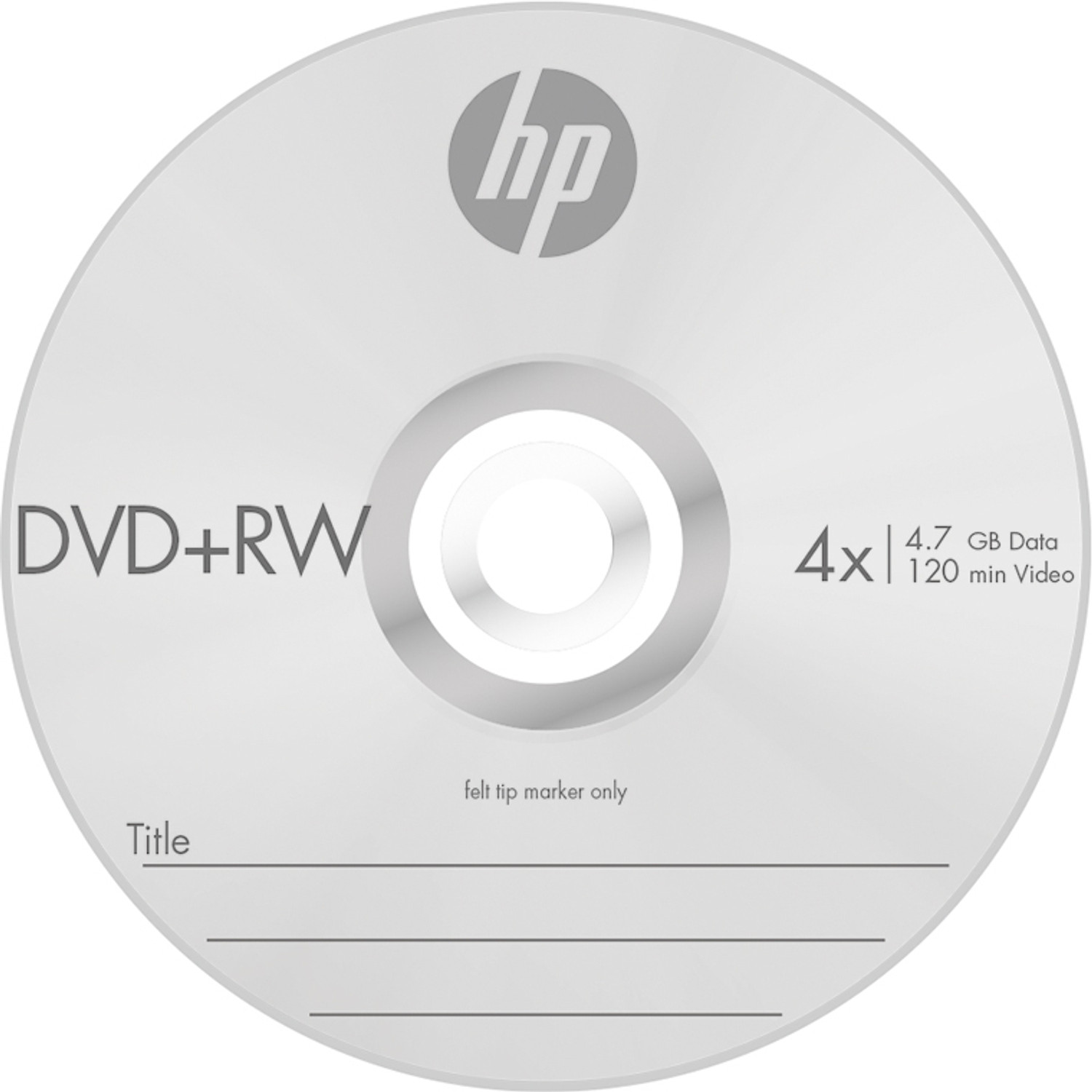 Image of HP DVD Rewritable DRWA00071 Premium Rewritable Blank Digital Versatile Disc Cake Box 4X Speed 4.7 GB