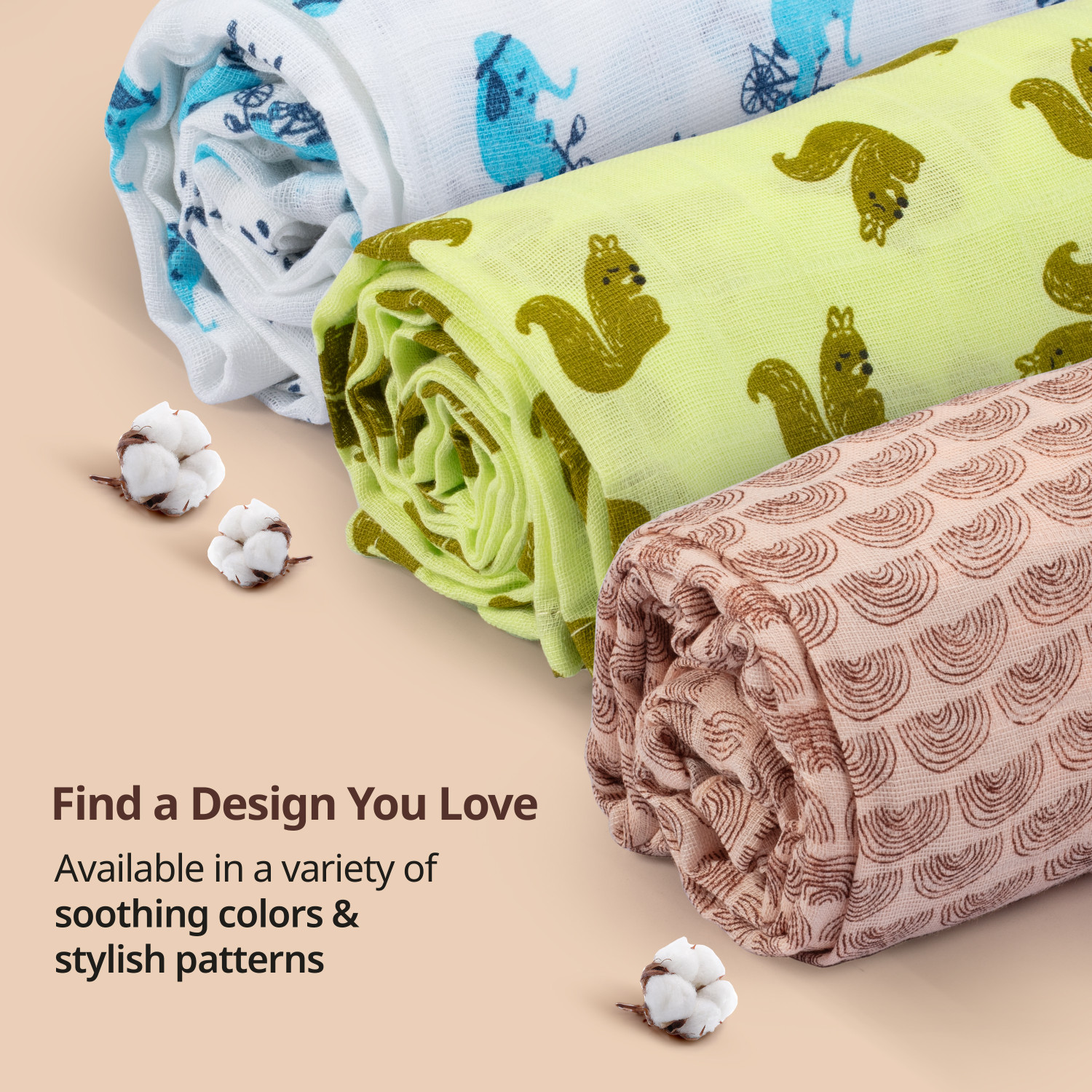 Image of LuvLap Printed Single Swaddling Baby Blanket for AC Room