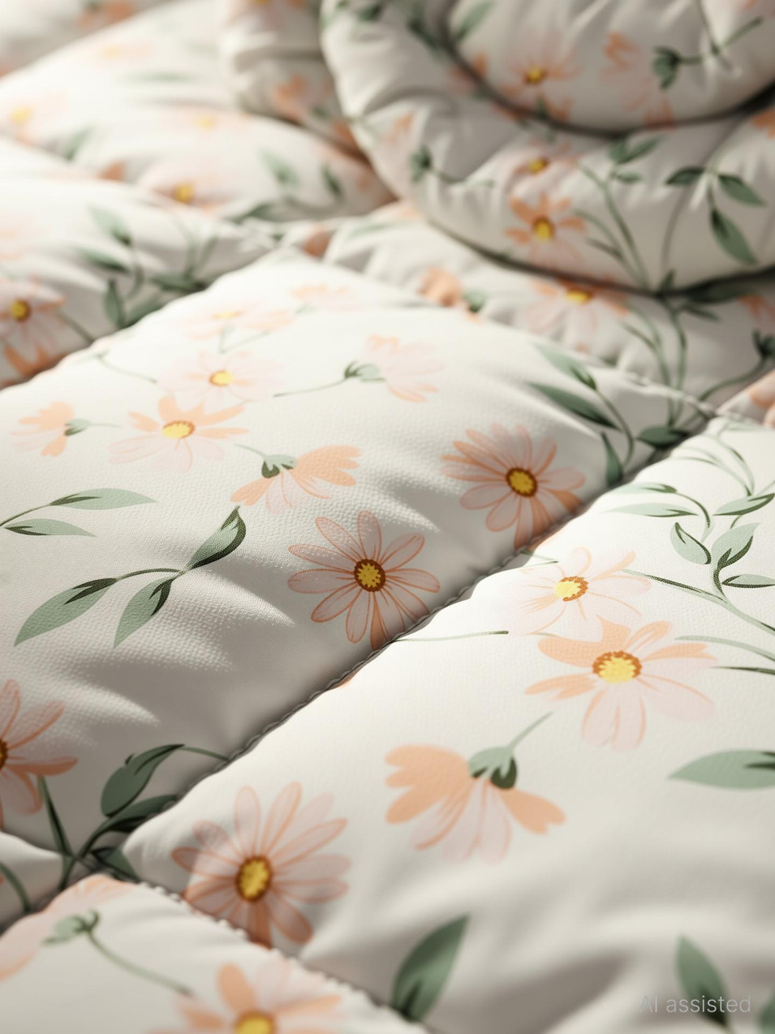 Image of Floating Dreams Geometric Single AC Blanket for AC Room
