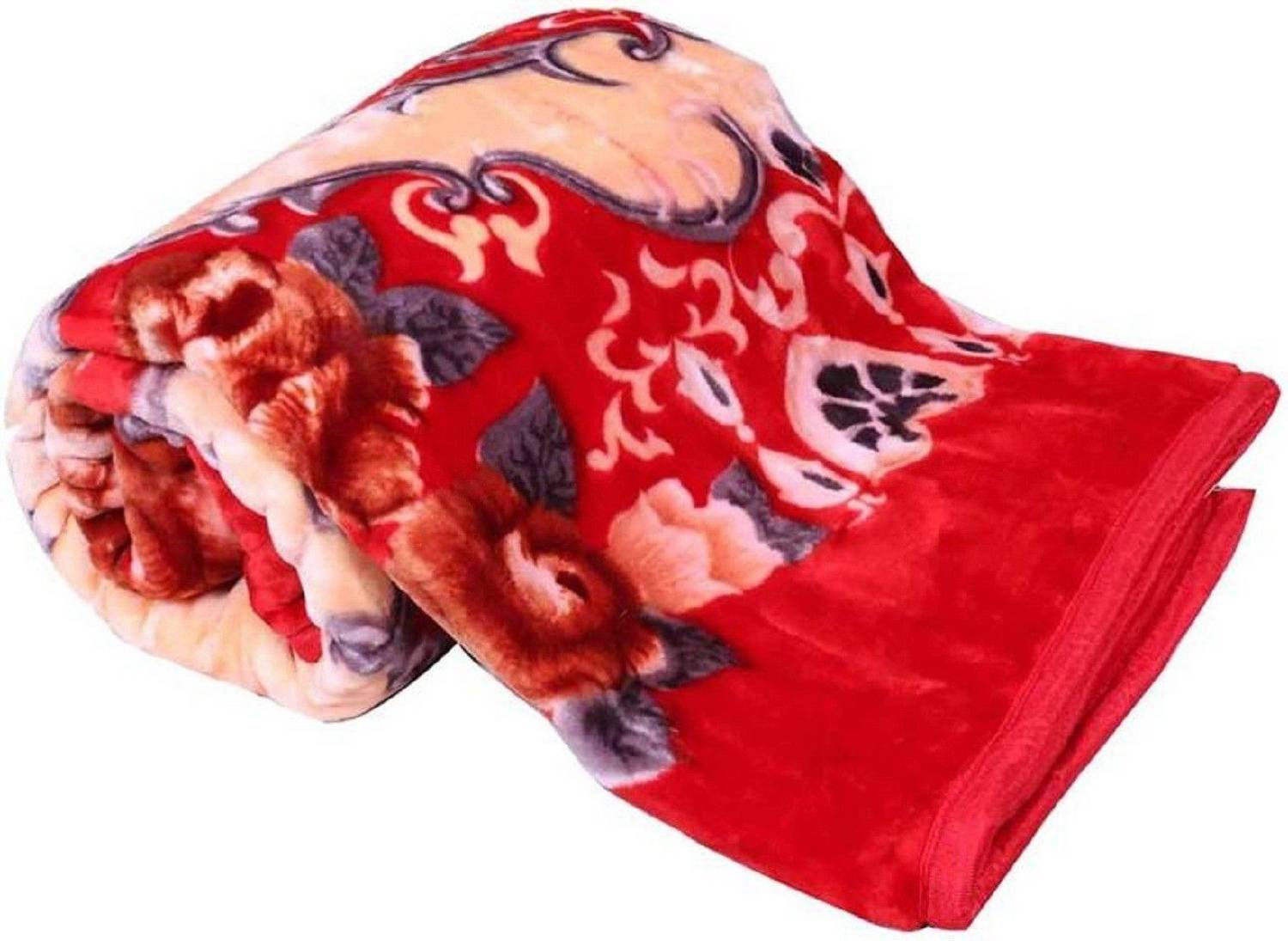 BLAN STAR Floral Single AC Blanket for  Heavy Winter