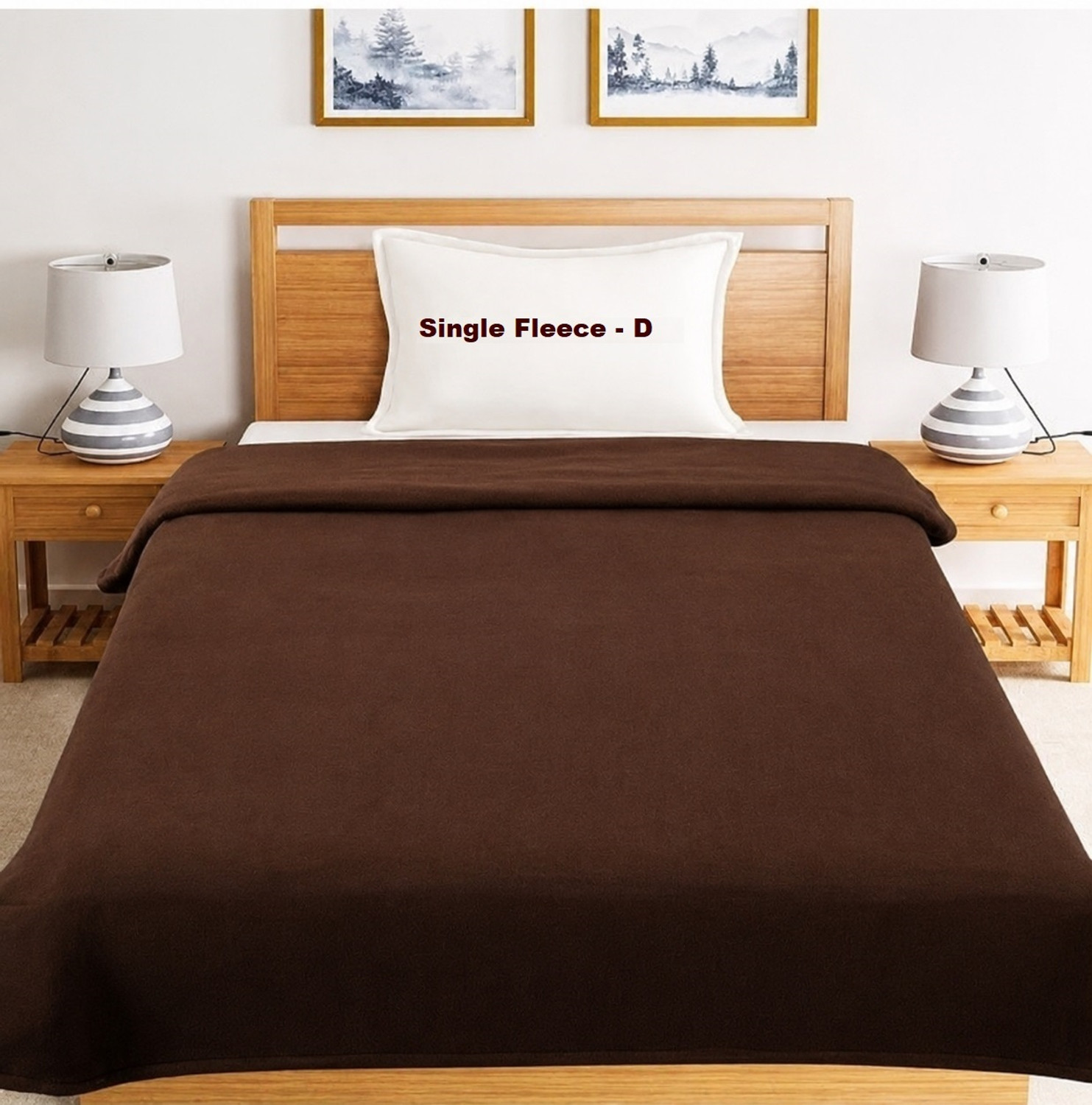 Image of Huemic Solid Single Fleece Blanket for Heavy Winter