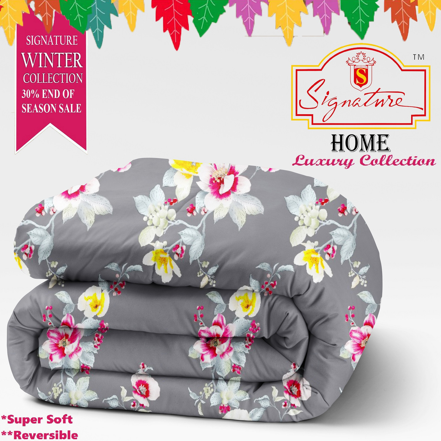 Image of Signature Floral Double Comforter for AC Room