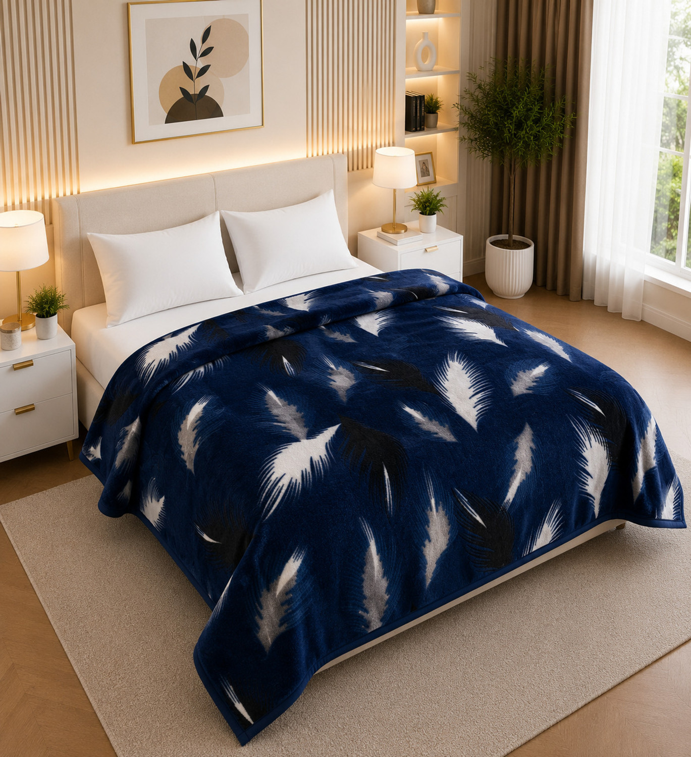 Image of SPANGLE Printed Double Mink Blanket for Heavy Winter