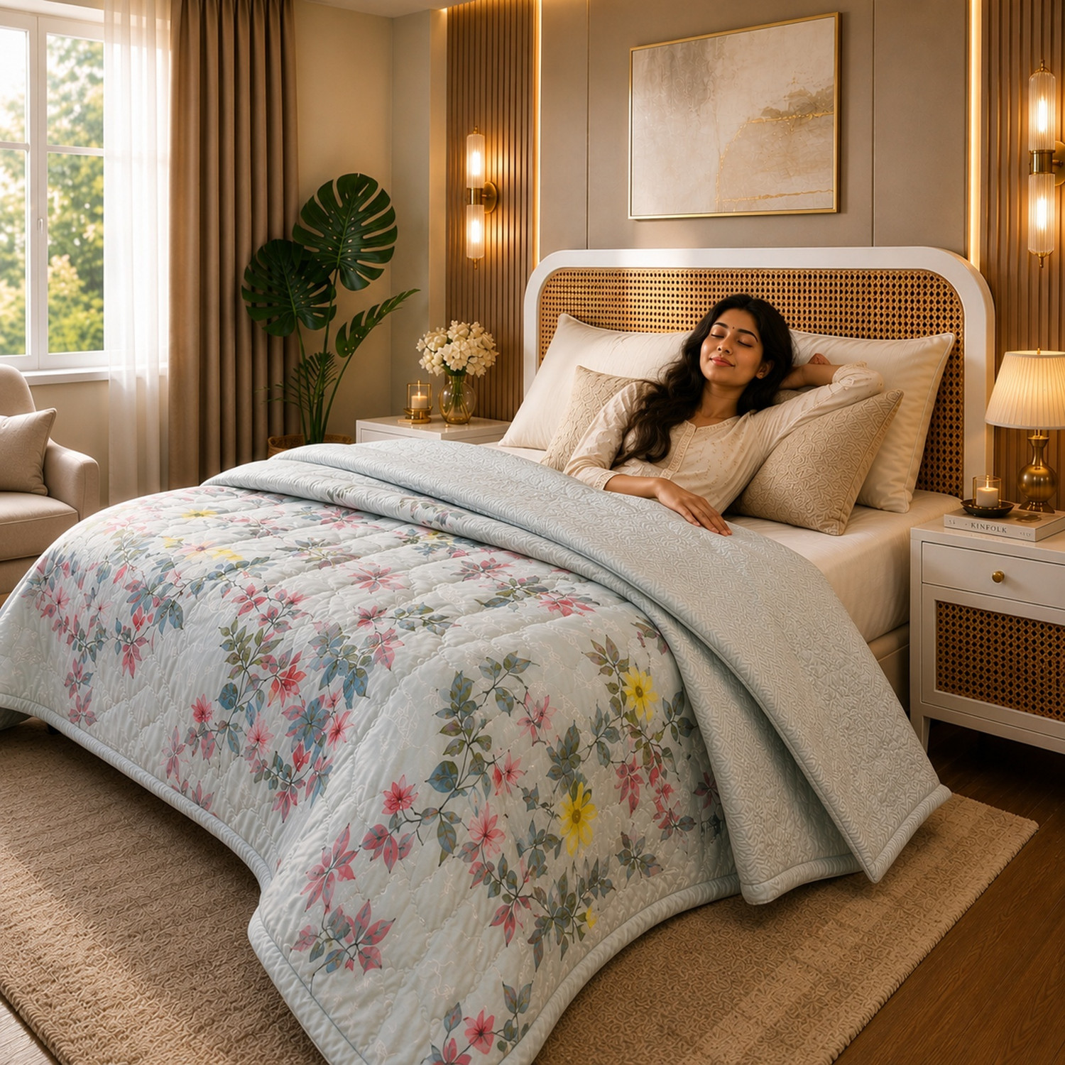 Image of KHUSHRIT Floral Double Comforter for AC Room