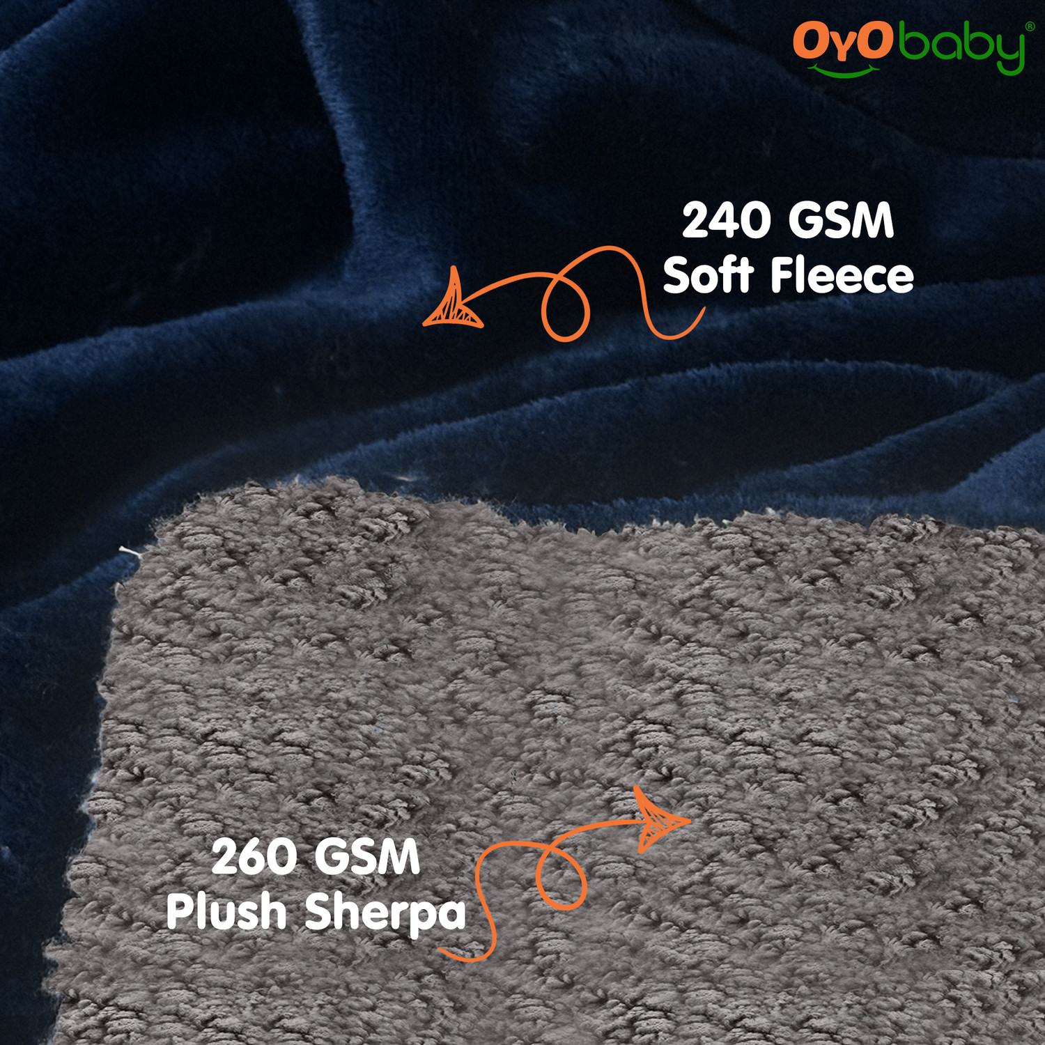 Image of Oyo Baby Solid Double Woollen Blanket for Heavy Winter