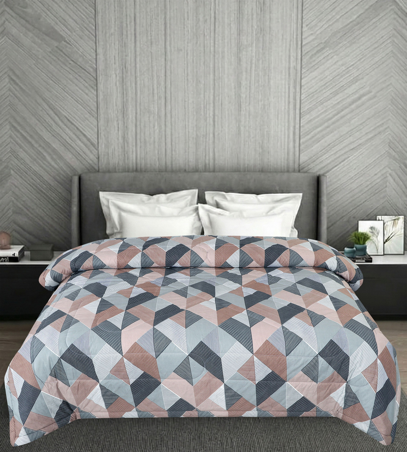 Image of Flipkart Perfect Homes Printed Double Comforter for AC Room (Microfiber, BROWN STONE)