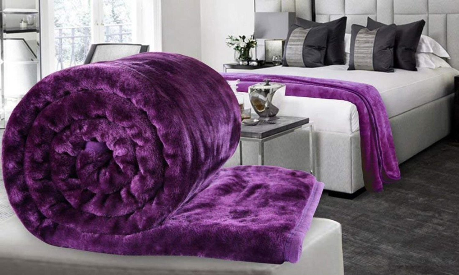 Image of NK Handlooms Floral Single Mink Blanket for Mild Winter