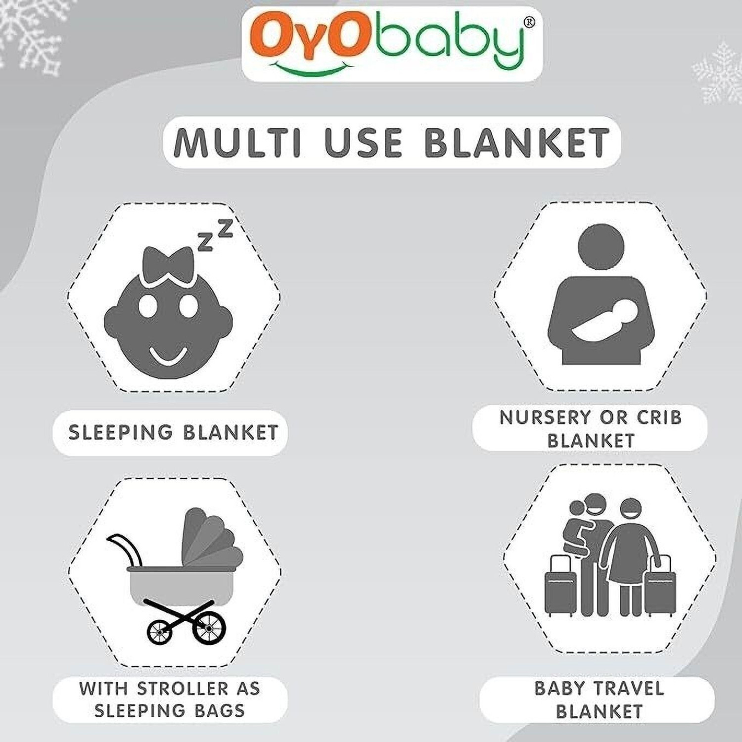 Image of Oyo Baby Printed Single Fleece Blanket for Heavy Winter