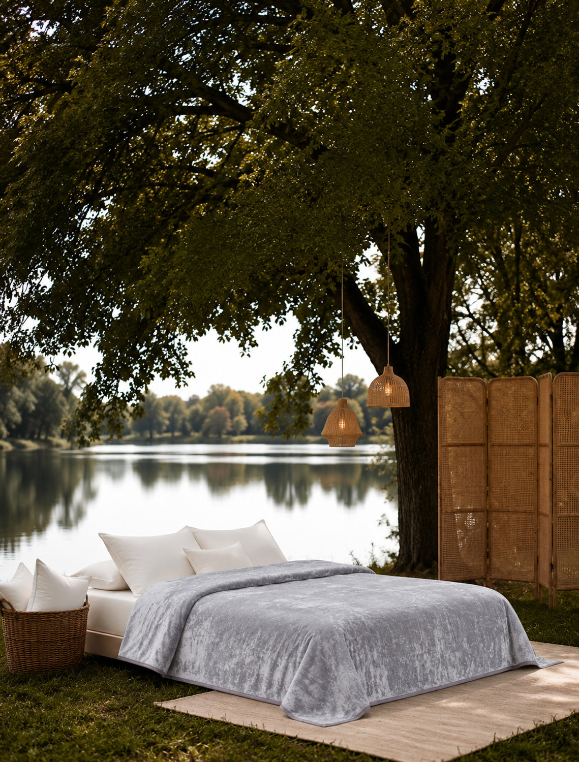 Image of Rangrika.in Solid, Self Design Double AC Blanket for AC Room