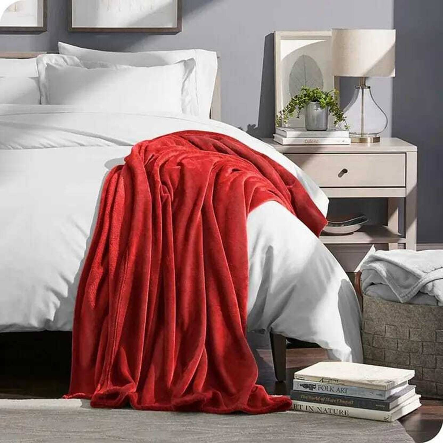 blankito Solid Double AC Blanket for Mild Winter