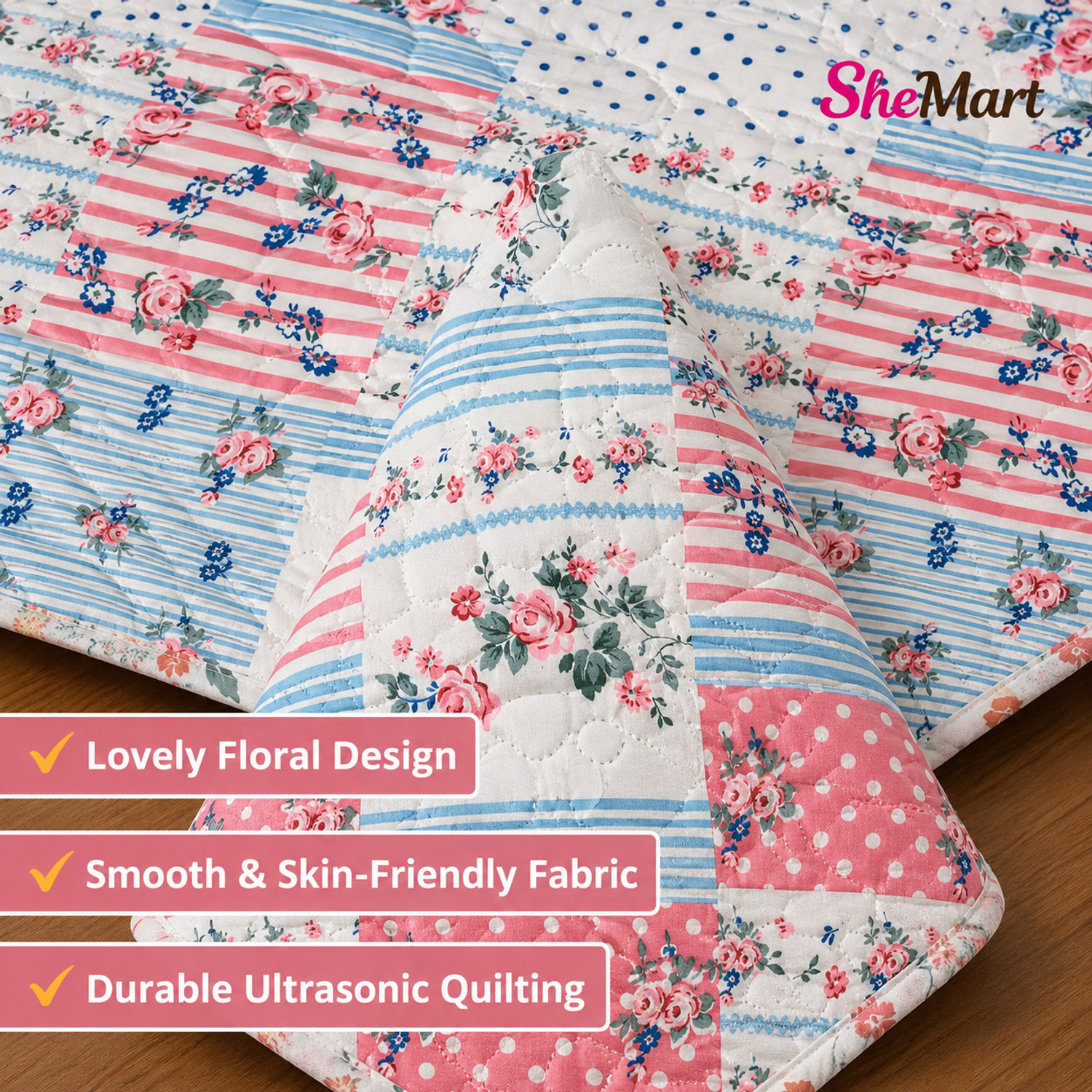 Image of Shemart Floral Double Dohar for All Season