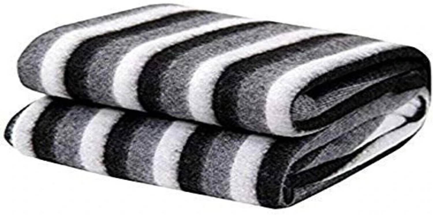 AkiN Striped Single Fleece Blanket for  Heavy Winter