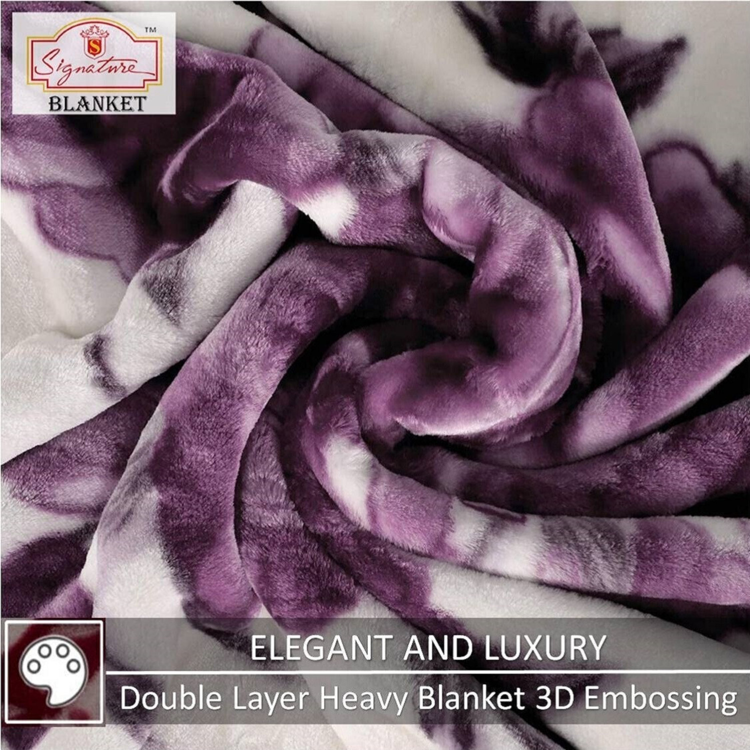 Image of Signature Floral Double Mink Blanket for Heavy Winter