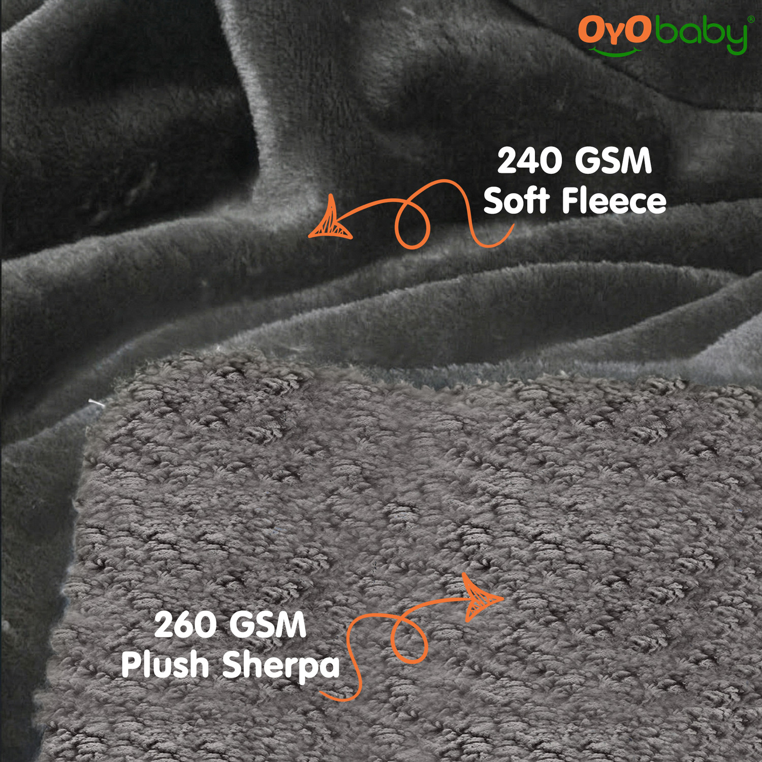 Image of Oyo Baby Solid Single Woollen Blanket for Heavy Winter