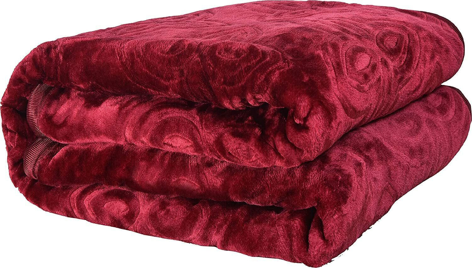 Image of MFI Embroidered Double Mink Blanket for Heavy Winter