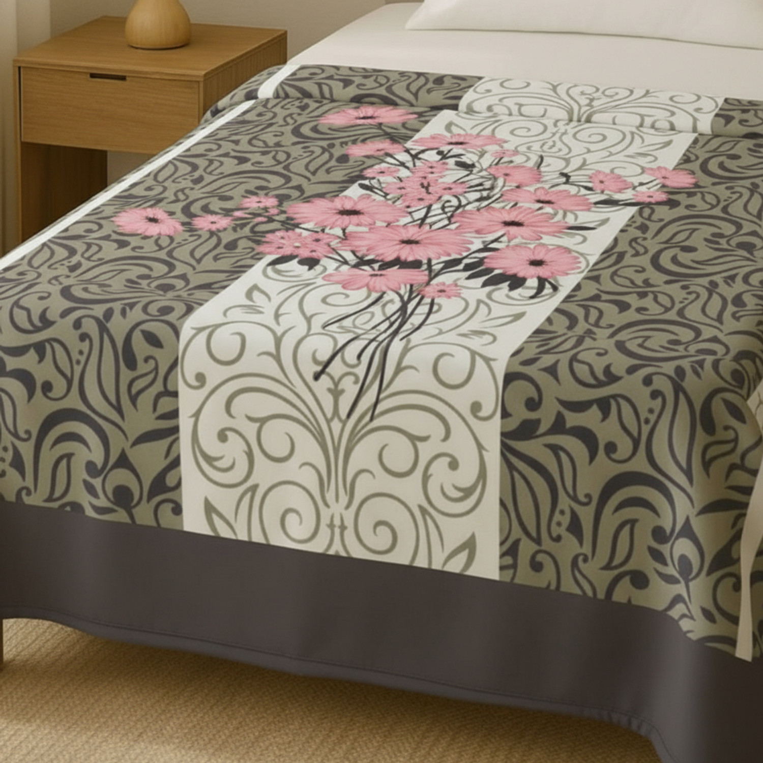 Image of Raymond Home Floral Single Mink Blanket for Heavy Winter