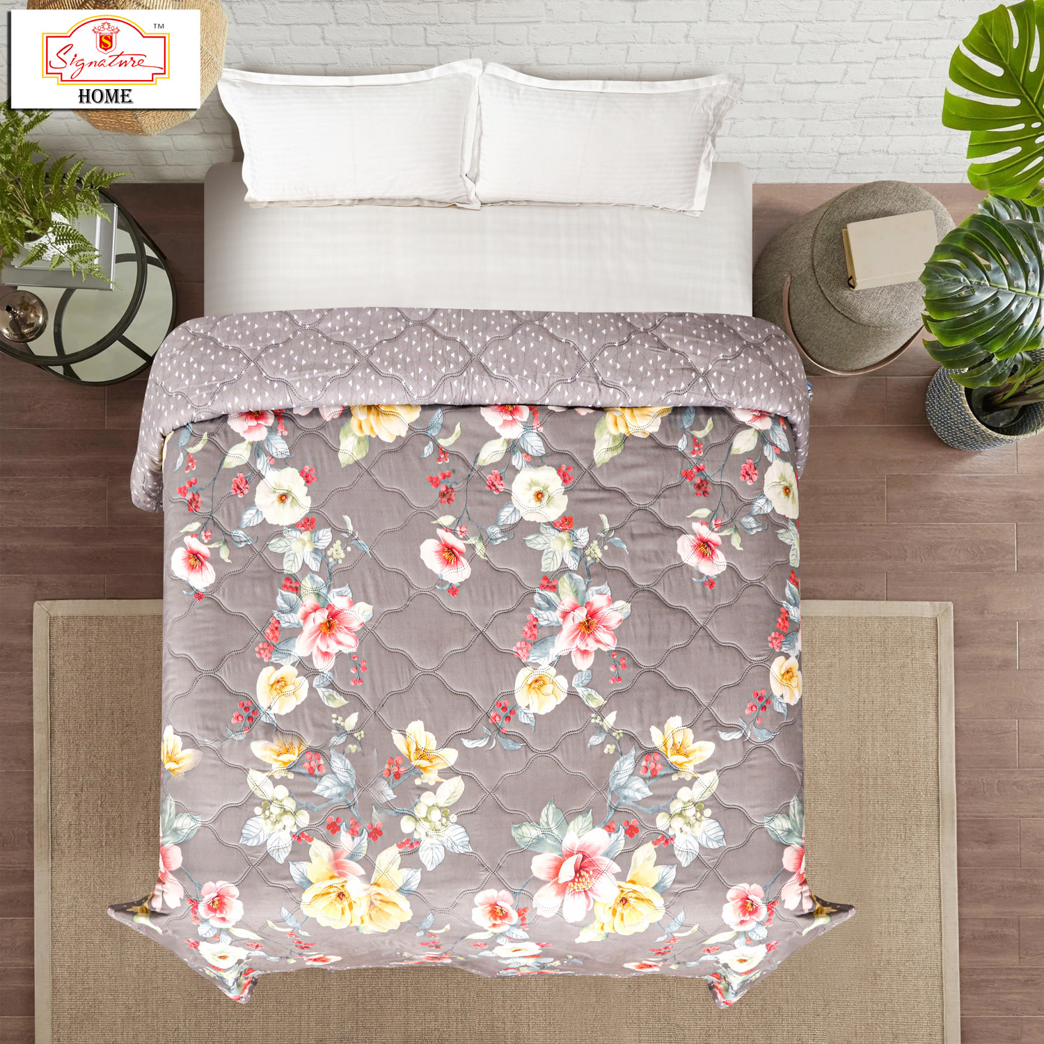 Image of Signature Floral Double Comforter for AC Room