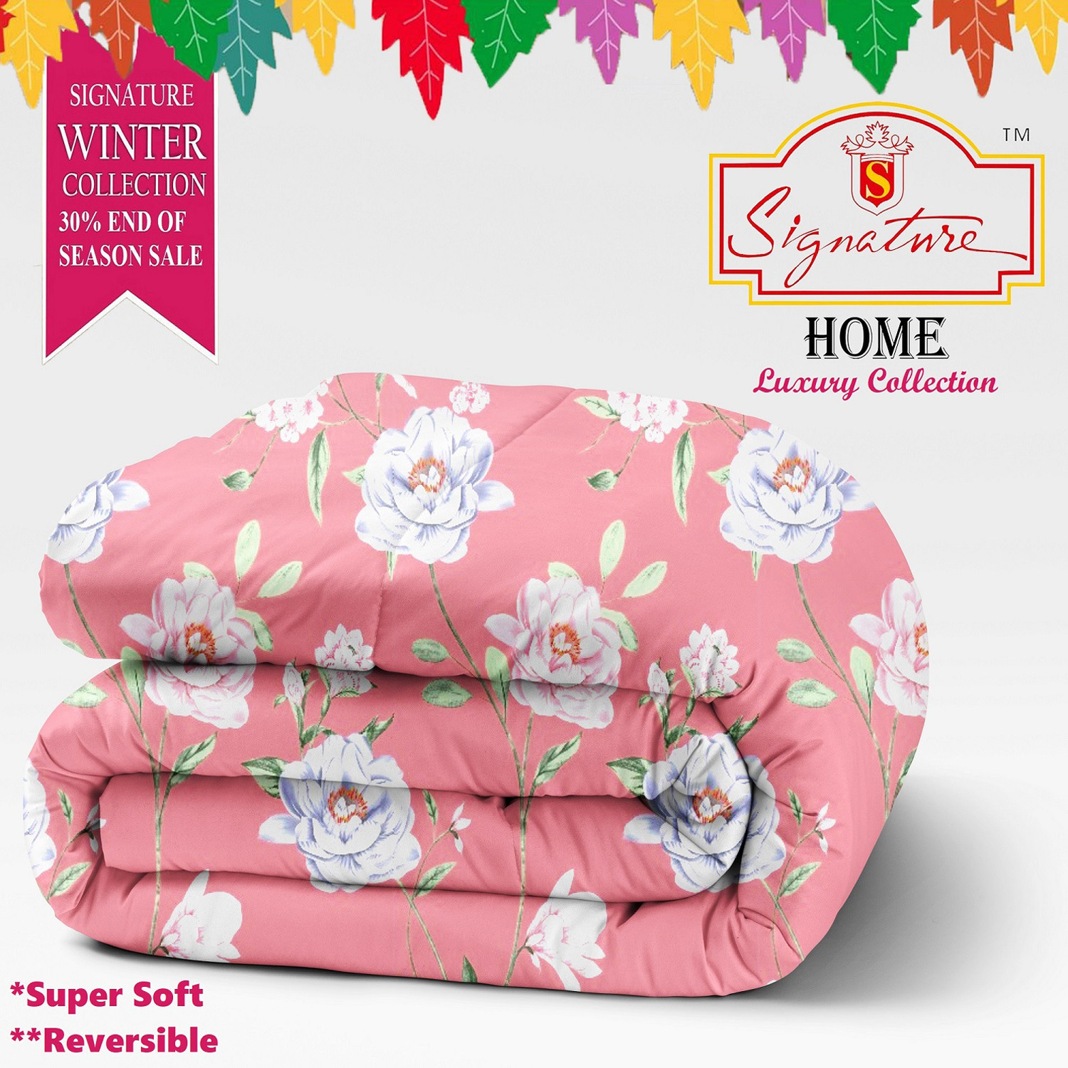 Image of Signature Floral Double Comforter for AC Room