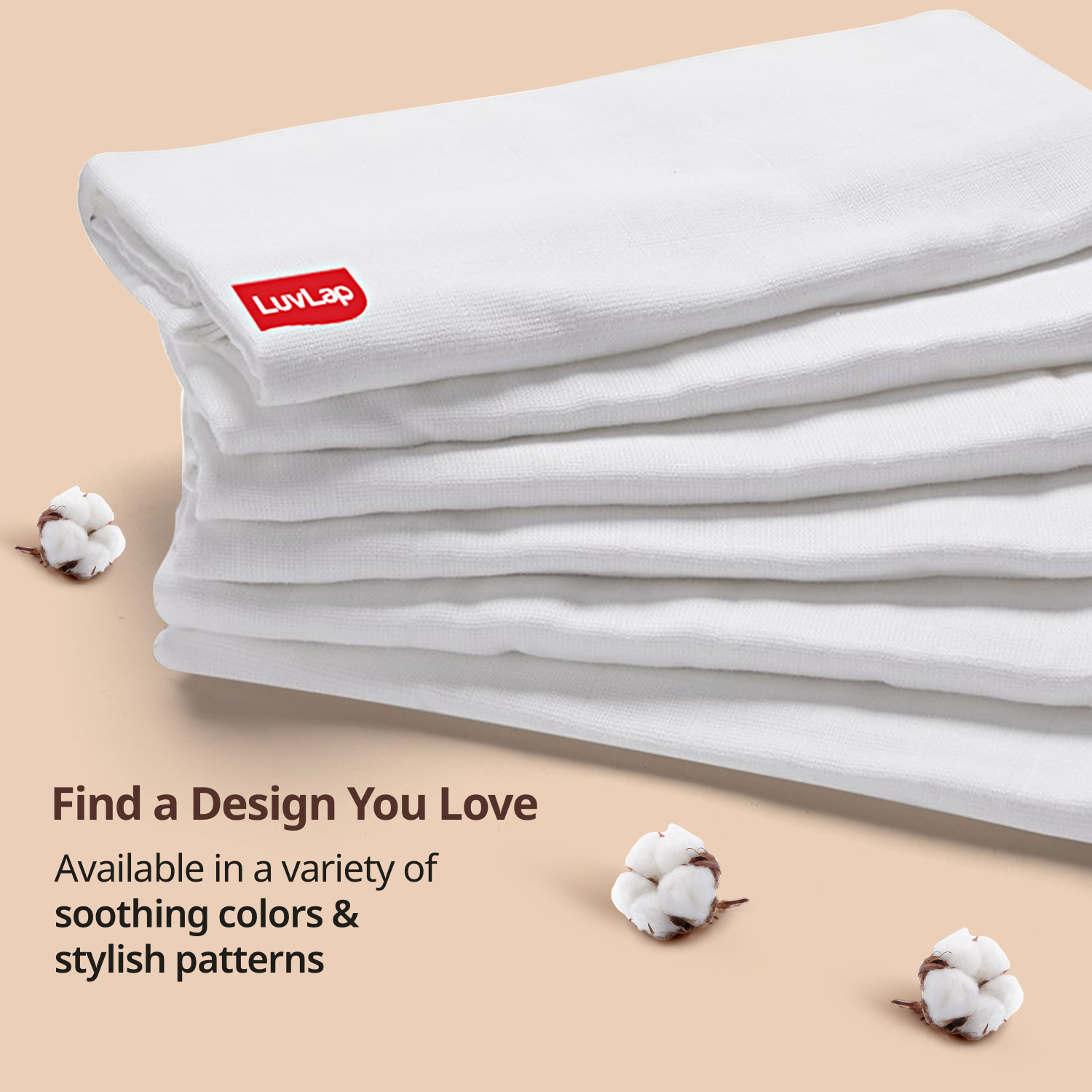 Image of LuvLap Solid Single Swaddling Baby Blanket for Mild Winter
