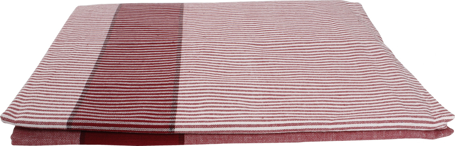 Image of Saagar Tex Striped Double AC Blanket for AC Room (Cotton, Brown)