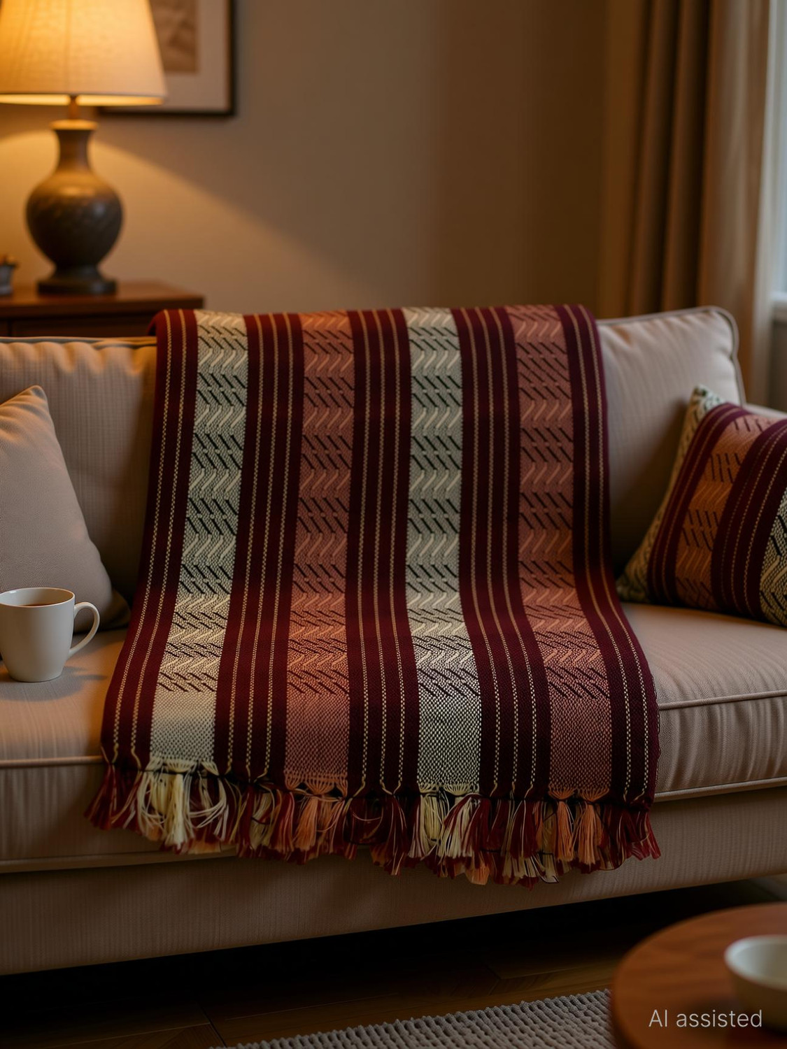 Image of Saagar Tex Striped Double AC Blanket for Heavy Winter