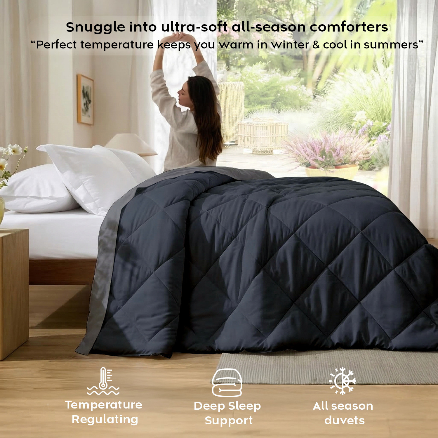 Image of AYKA Printed Double Comforter for AC Room