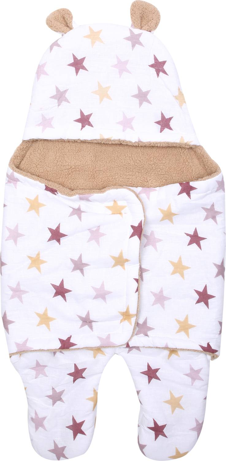 BABY ZONE Printed Single Hooded Baby Blanket for  AC Room