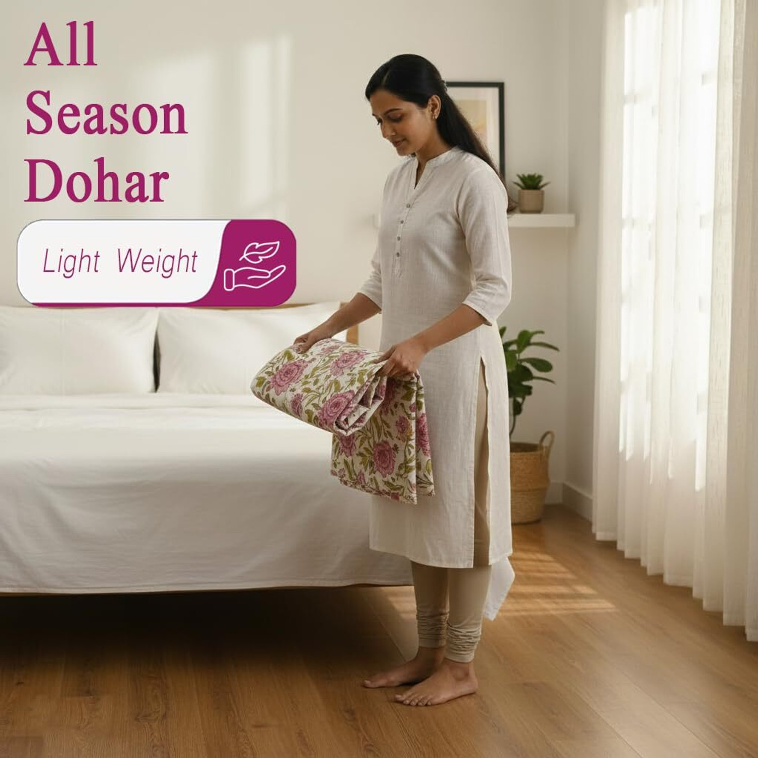 Image of Trance Home Linen Printed Double Dohar for All Season