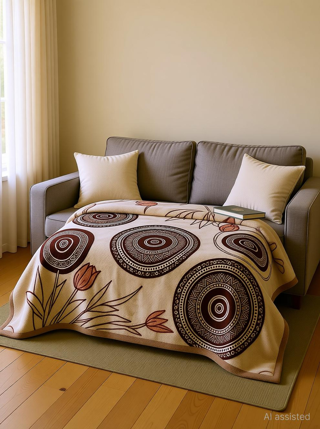 Image of Raymond Home Geometric Double Mink Blanket for Heavy Winter