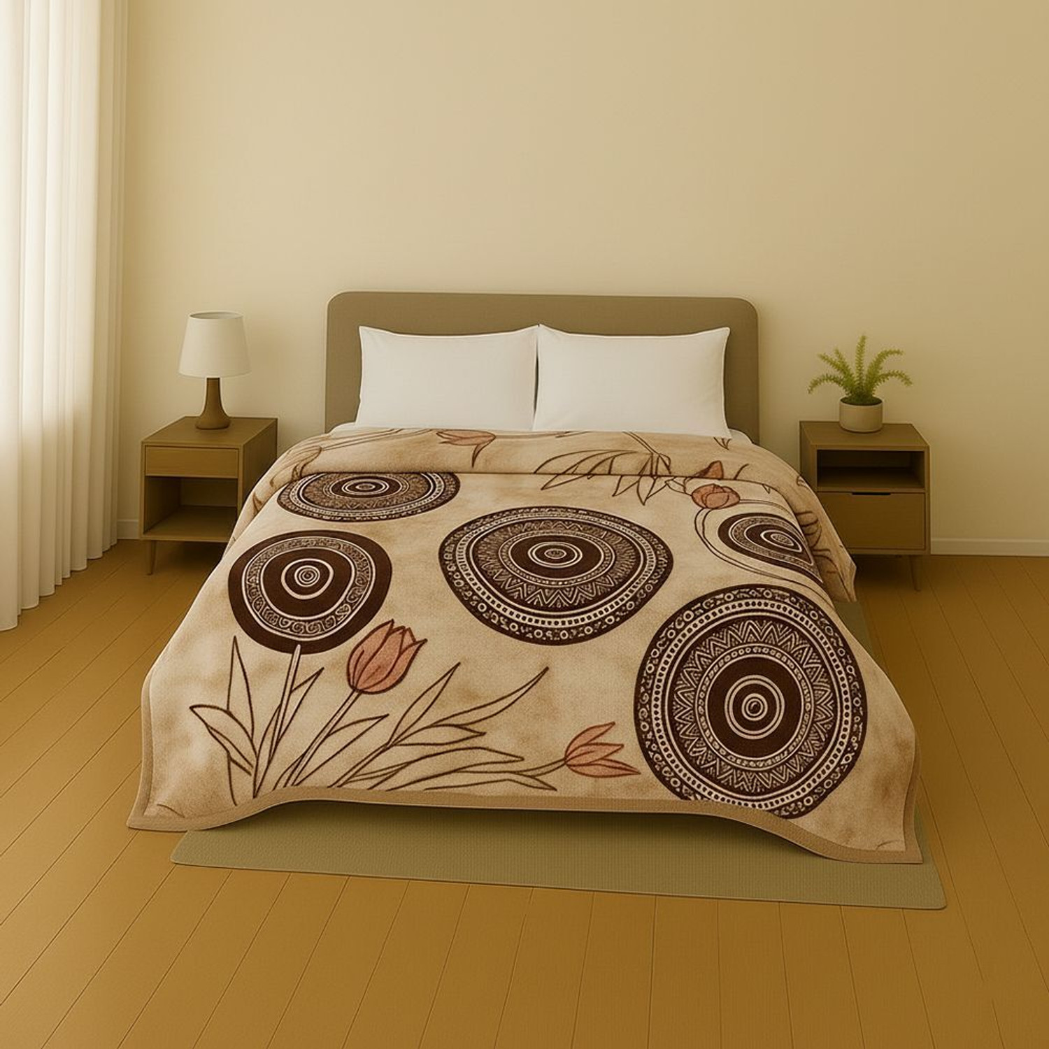 Image of Raymond Home Geometric Double Mink Blanket for Heavy Winter