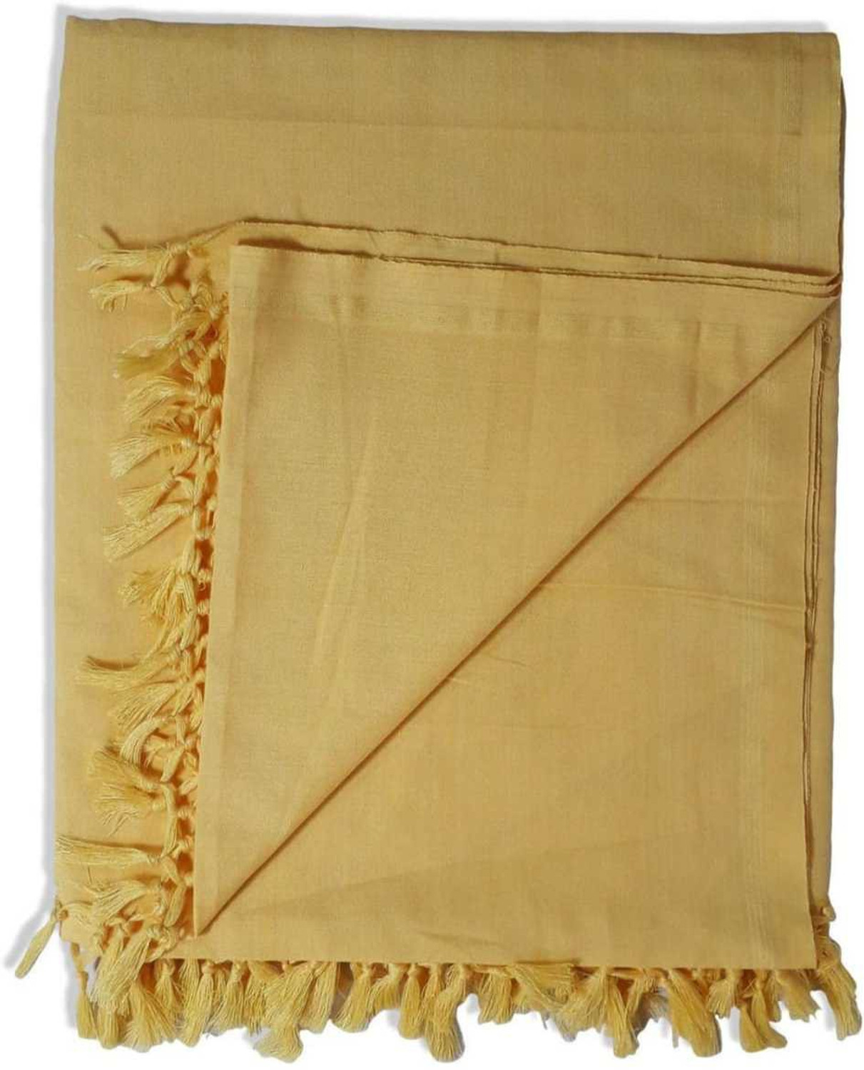 Image of BHAGALPURI CHADAR RESHU HANDLOOM Solid Single Top Sheet for AC Room