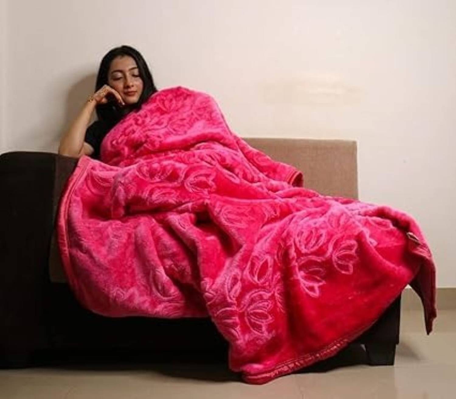 ARIVETS Floral, Printed Double Mink Blanket for Heavy Winter