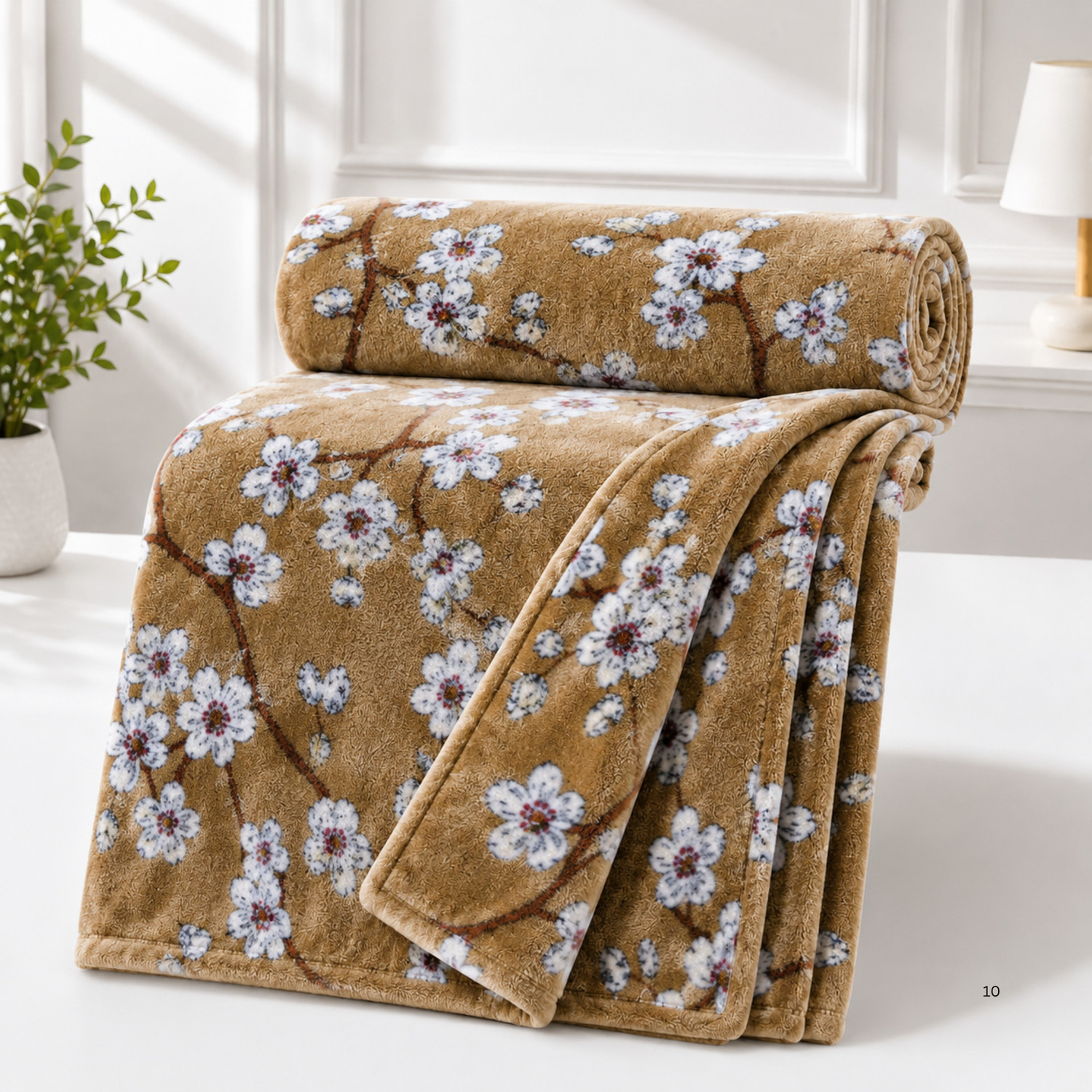 Image of STOMIA Solid Double AC Blanket for All Season (Cotton, Brown)