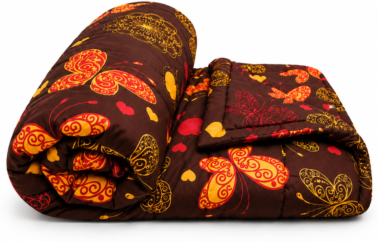 Image of Spire@Home Printed Double Comforter for AC Room (Cotton, Brown Butterfly)