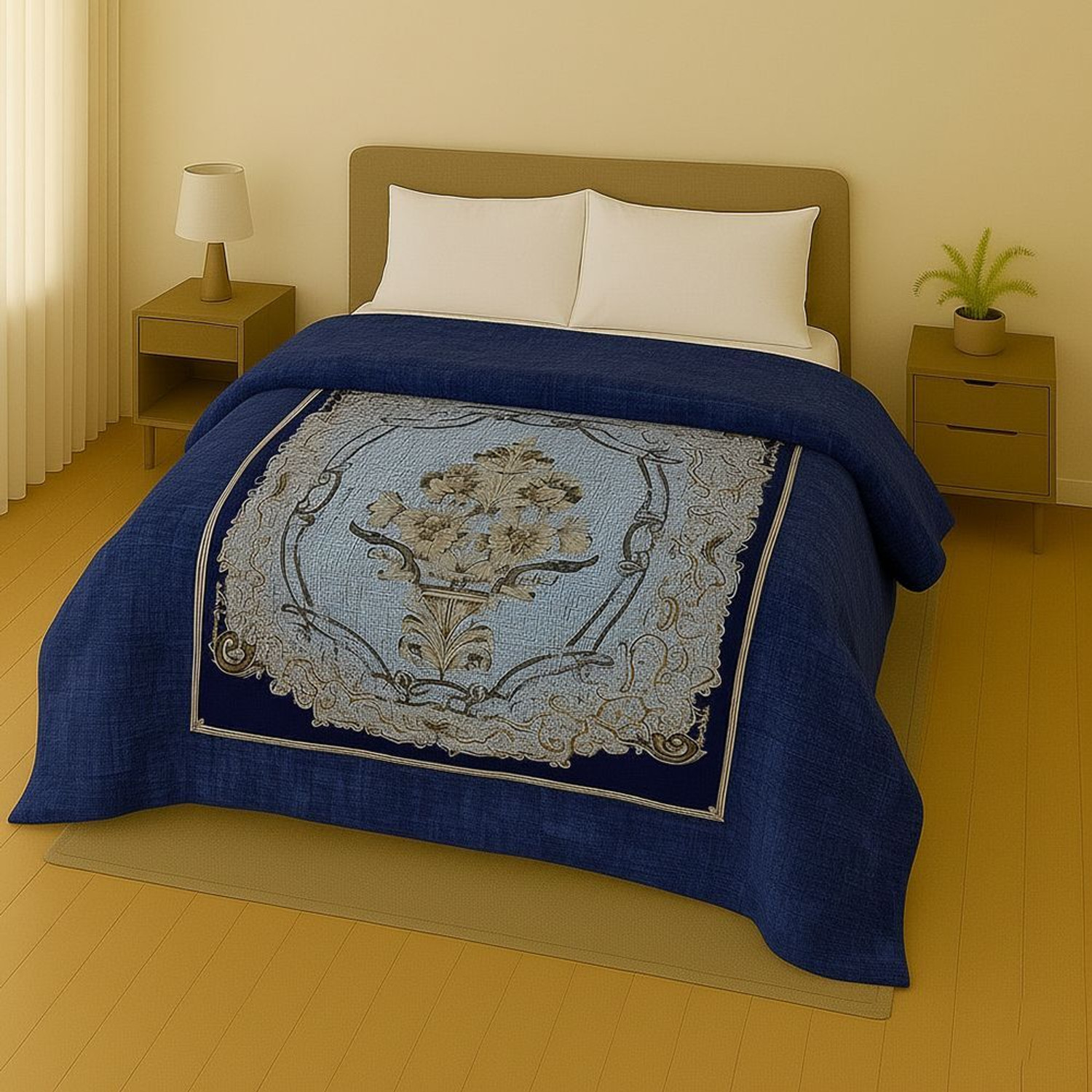 Image of Raymond Home Geometric Double Mink Blanket for Heavy Winter