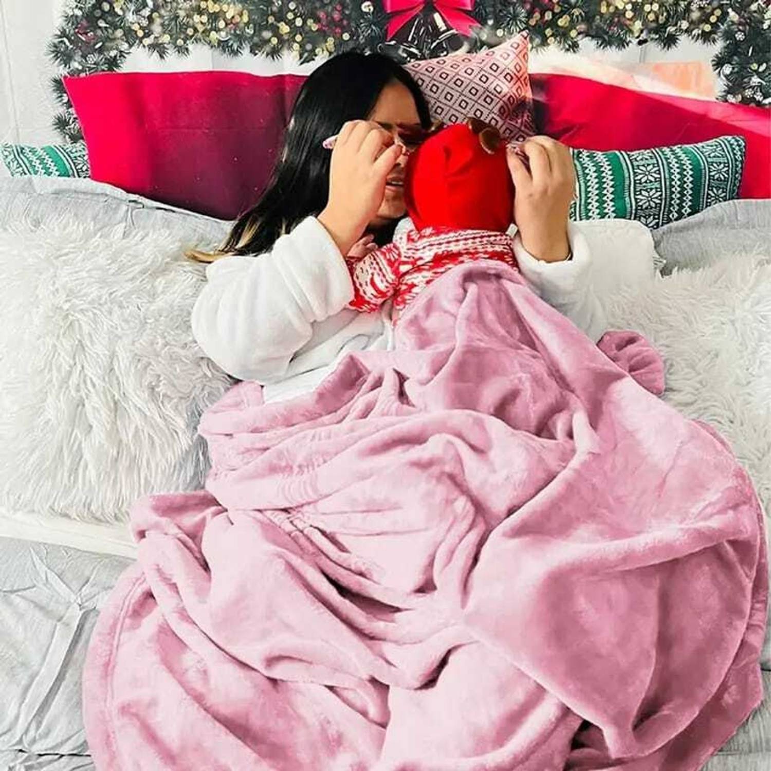 blankito Solid Double AC Blanket for Mild Winter