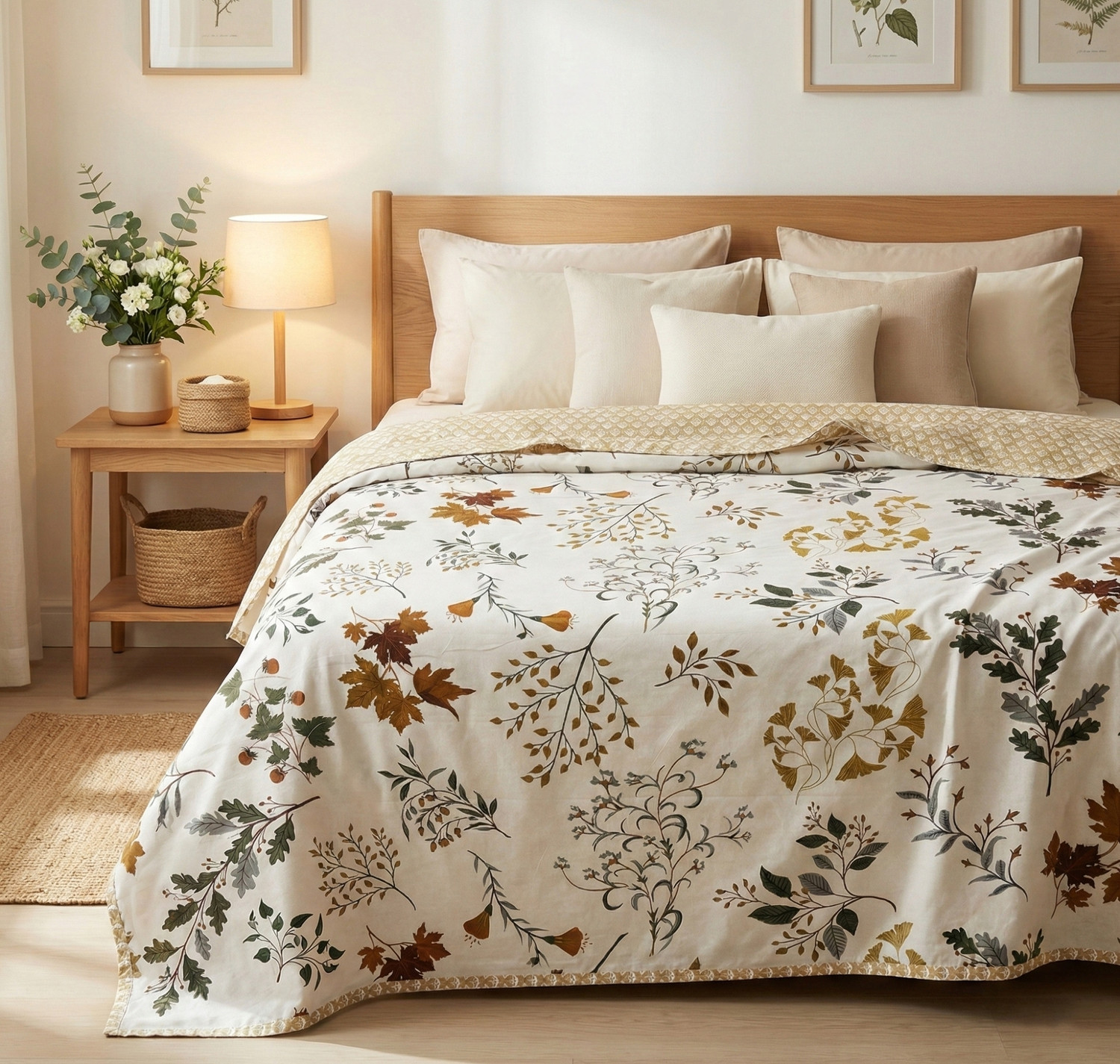 Image of VAS COLLECTIONS Floral Single Dohar for AC Room