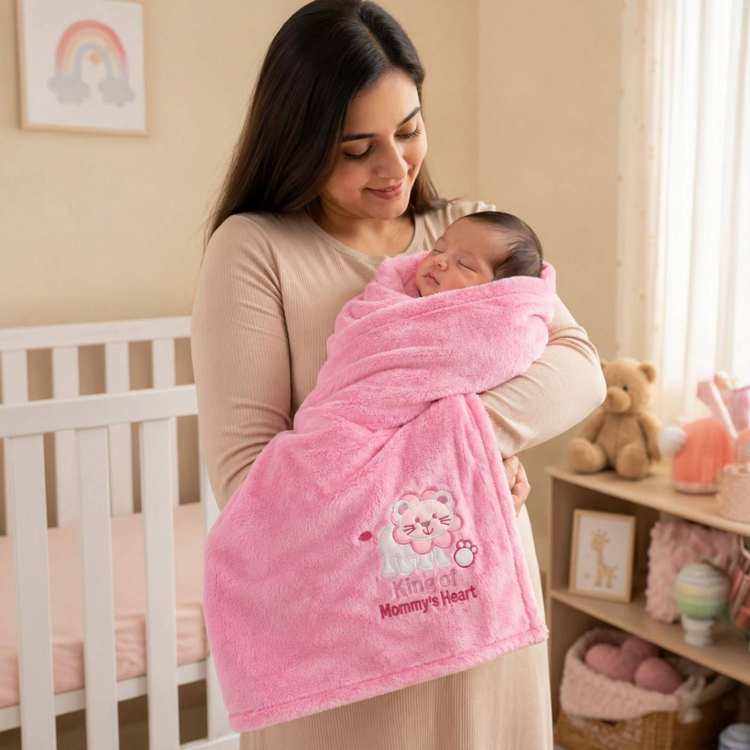 BABY ZONE Printed Single Crib Baby Blanket for  AC Room