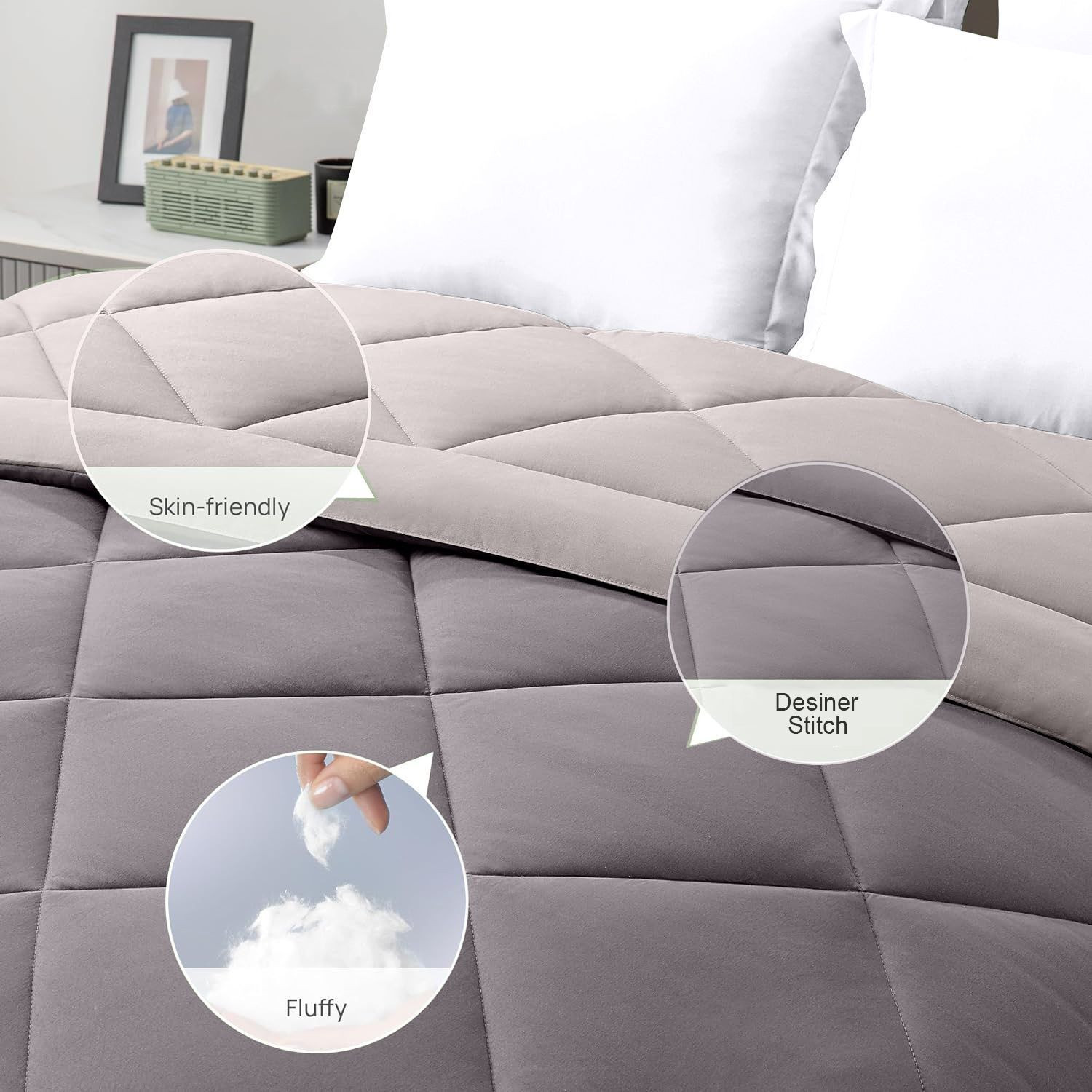 Image of CARLTON LONDON Solid Double Comforter for AC Room