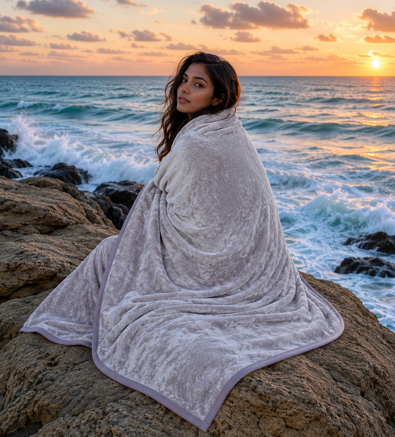 Image of Rangrika.in Solid, Self Design Double AC Blanket for AC Room