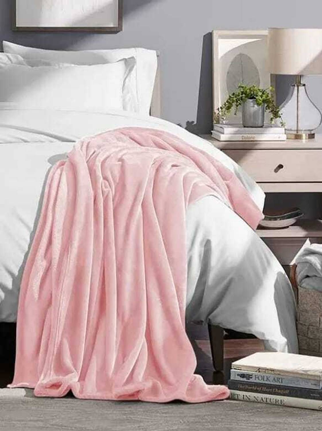 blankito Solid Double AC Blanket for  Mild Winter