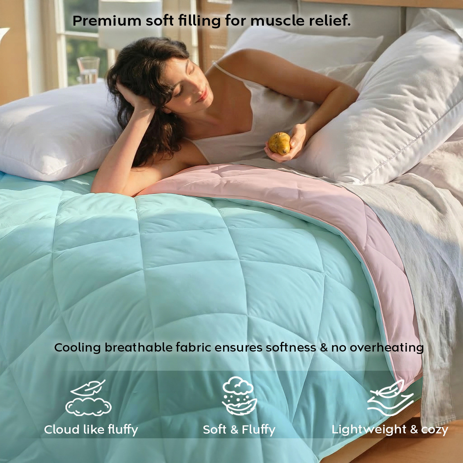 Image of AYKA Printed Double Comforter for AC Room