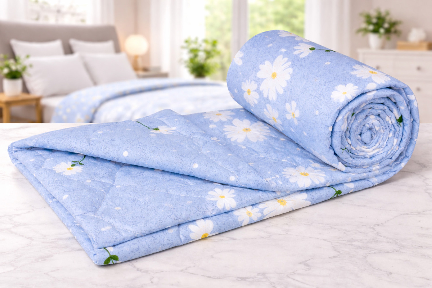 Image of KLOTHO HOME Printed Double AC Blanket for AC Room